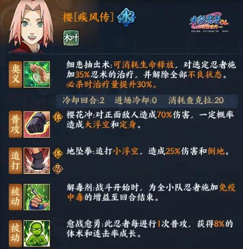 《火影忍者ol》疾风传樱技能介绍 1