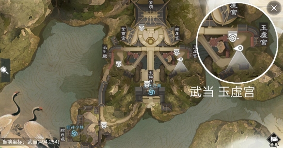 《楚留香手游》2019年2月10日坐观万象打坐修炼地点坐标 金陵夫子庙 2