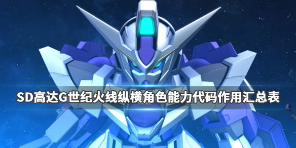 《SD高达G世纪火线纵横》角色能力代码有什么用？角色能力代码作用汇总 1