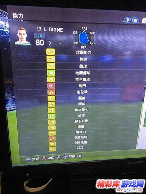 实况足球2017部分球员能力值数据图文 27